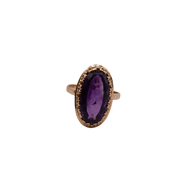 Bague Cabochon Or Jaune Améthyste sold by 58 Facettes
