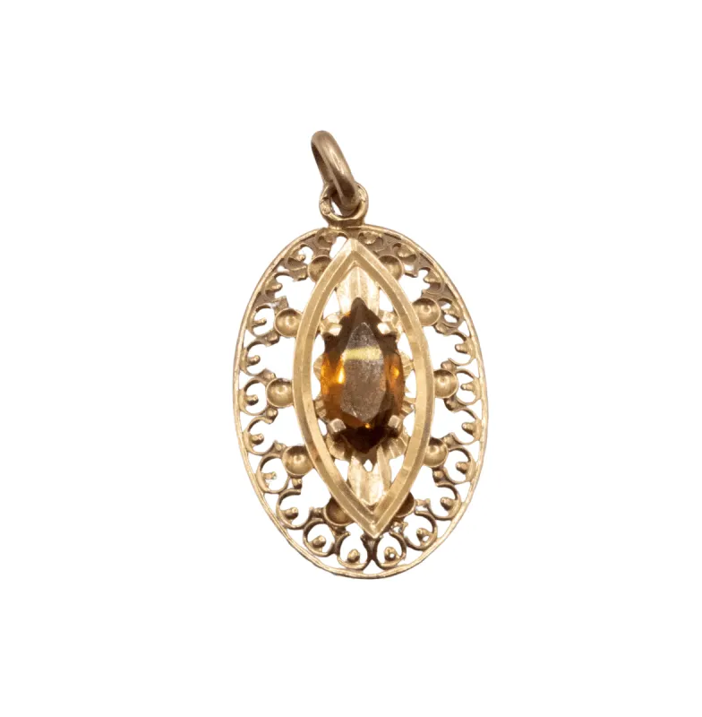 Pendentif Marquise Or Jaune & Saphir sold by 58 Facettes