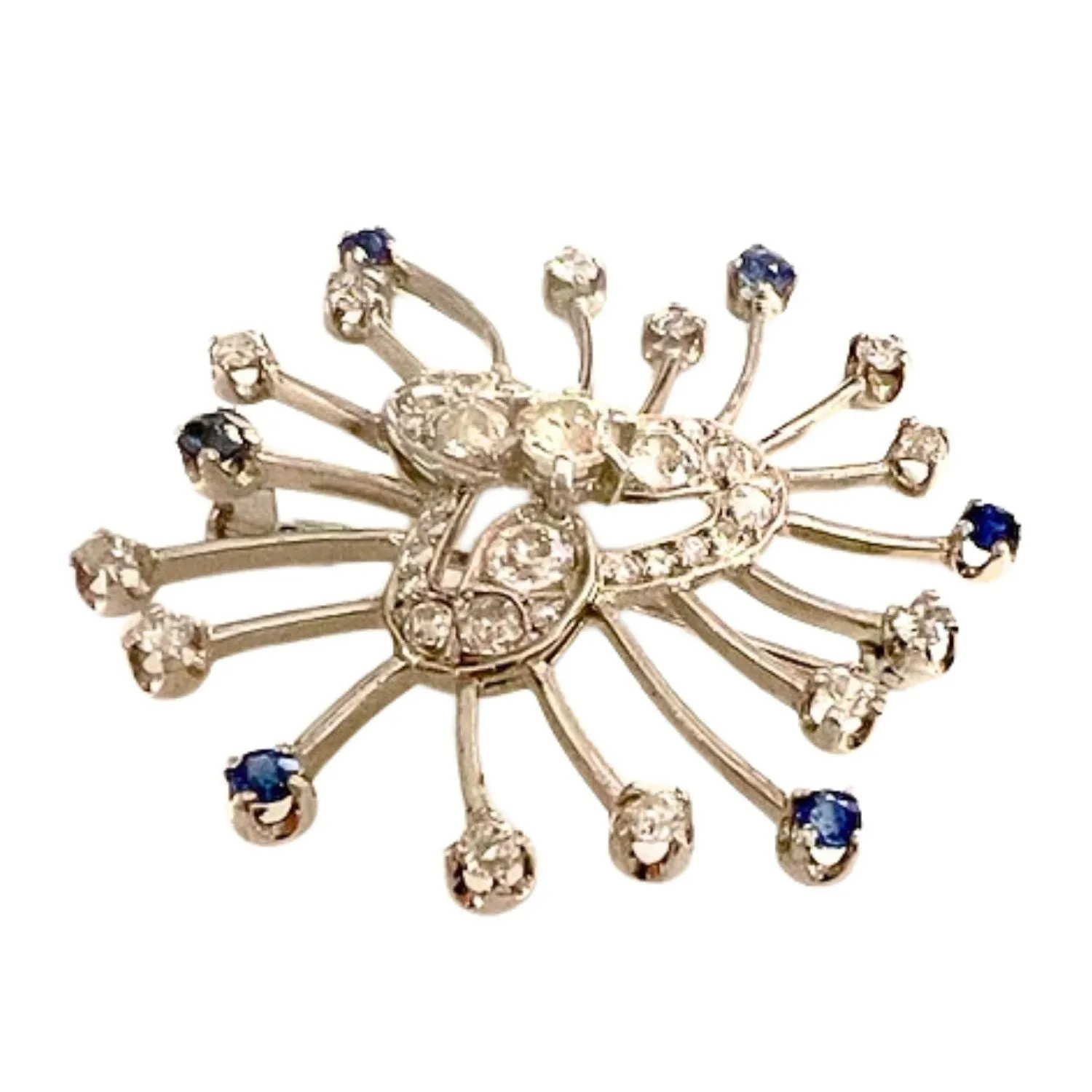 Broche en or avec diamants et saphirs sold by 58 Facettes product image thumbnail 5
