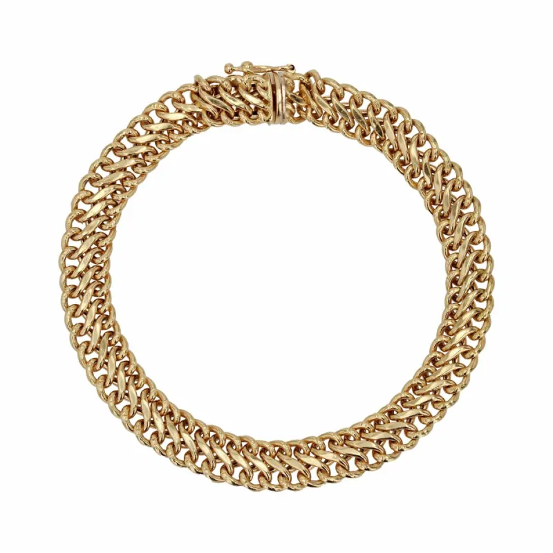 Fin bracelet gourmette or jaune d'occasion sold by 58 Facettes