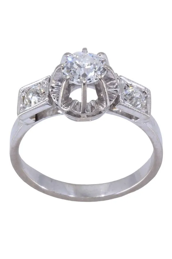 Solitaire art déco diamants sold by 58 Facettes product image thumbnail 3