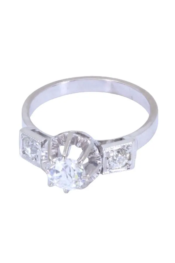 Solitaire art déco diamants sold by 58 Facettes