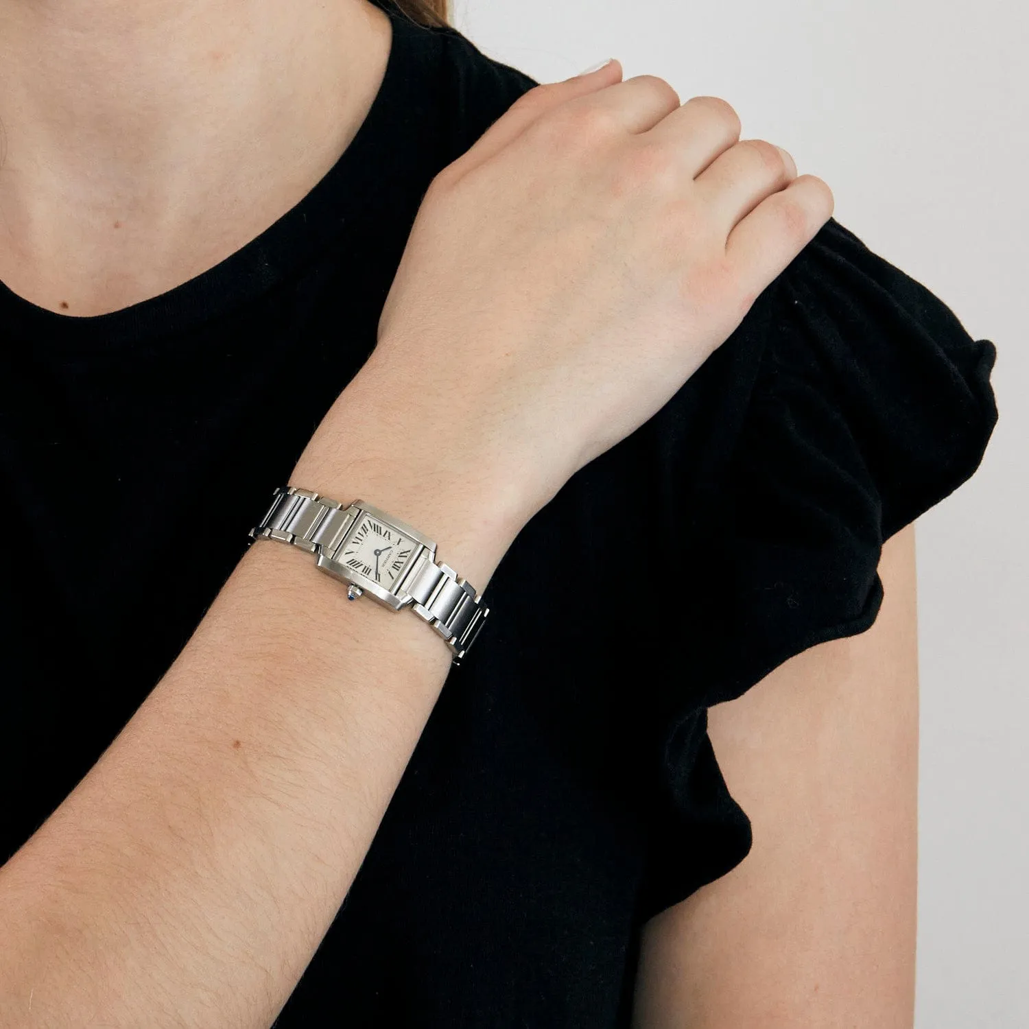 CARTIER - Montre Tank Française acier sold by 58 Facettes product image thumbnail 2