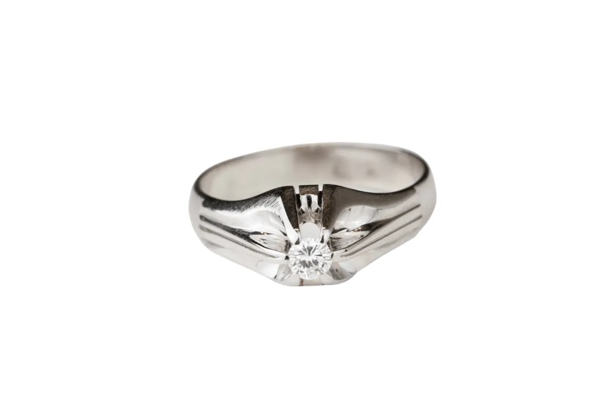 Bague Or blanc Diamant sold by 58 Facettes