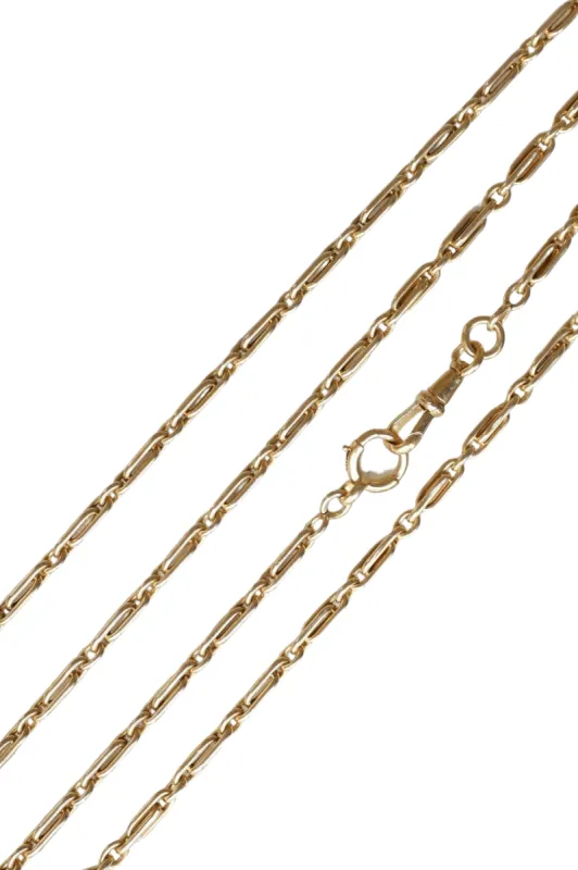 Long sautoir maille forçat en or jaune sold by 58 Facettes