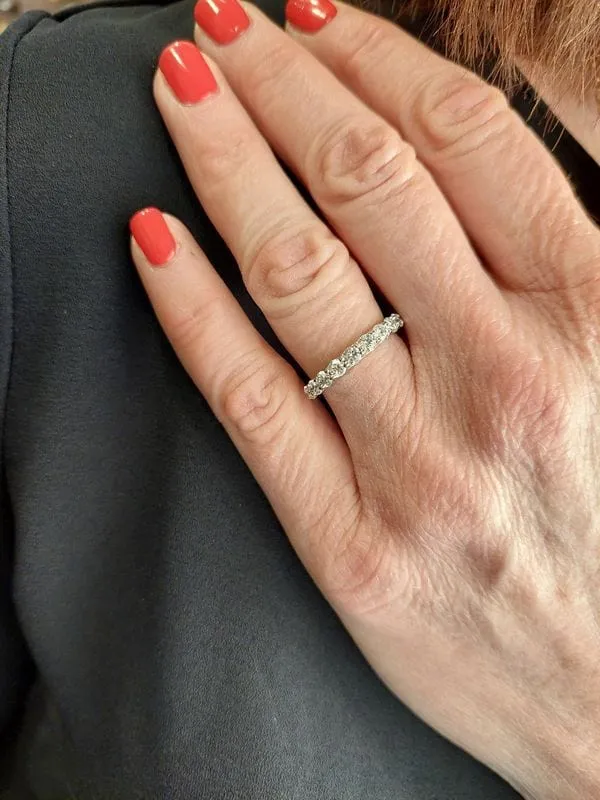 Demi alliance Or blanc Diamants sold by 58 Facettes product image thumbnail 2