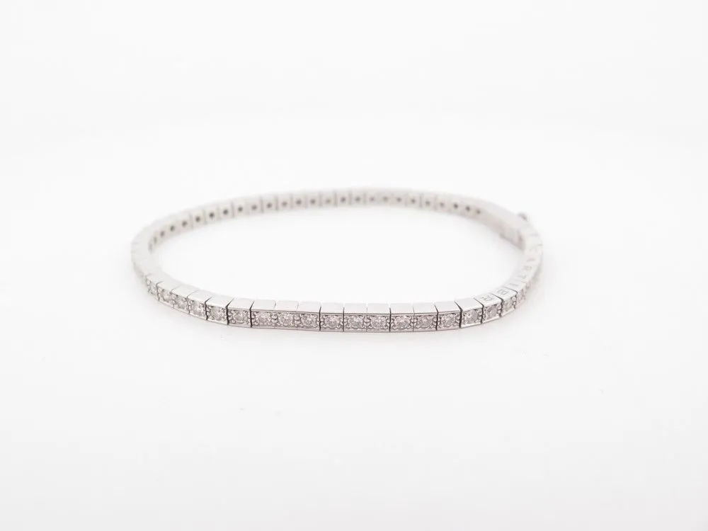 bracelet CARTIER laniere tennis or blanc 62 diamants 16cm sold by 58 Facettes product image thumbnail 2