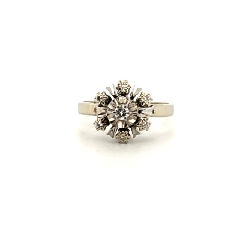 Bague Marguerite Or Blanc & Diamants sold by 58 Facettes