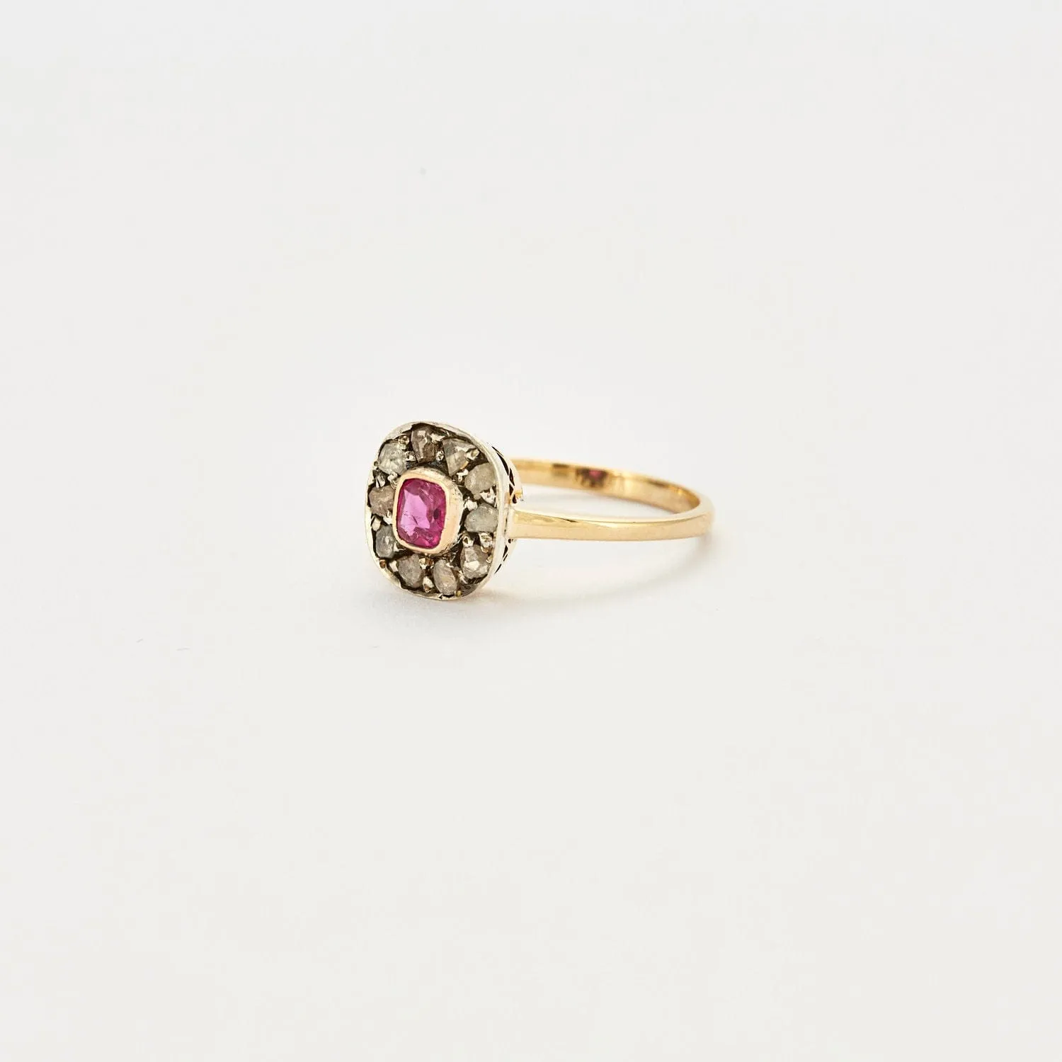 Bague Saphir rose Diamants sold by 58 Facettes product image thumbnail 2