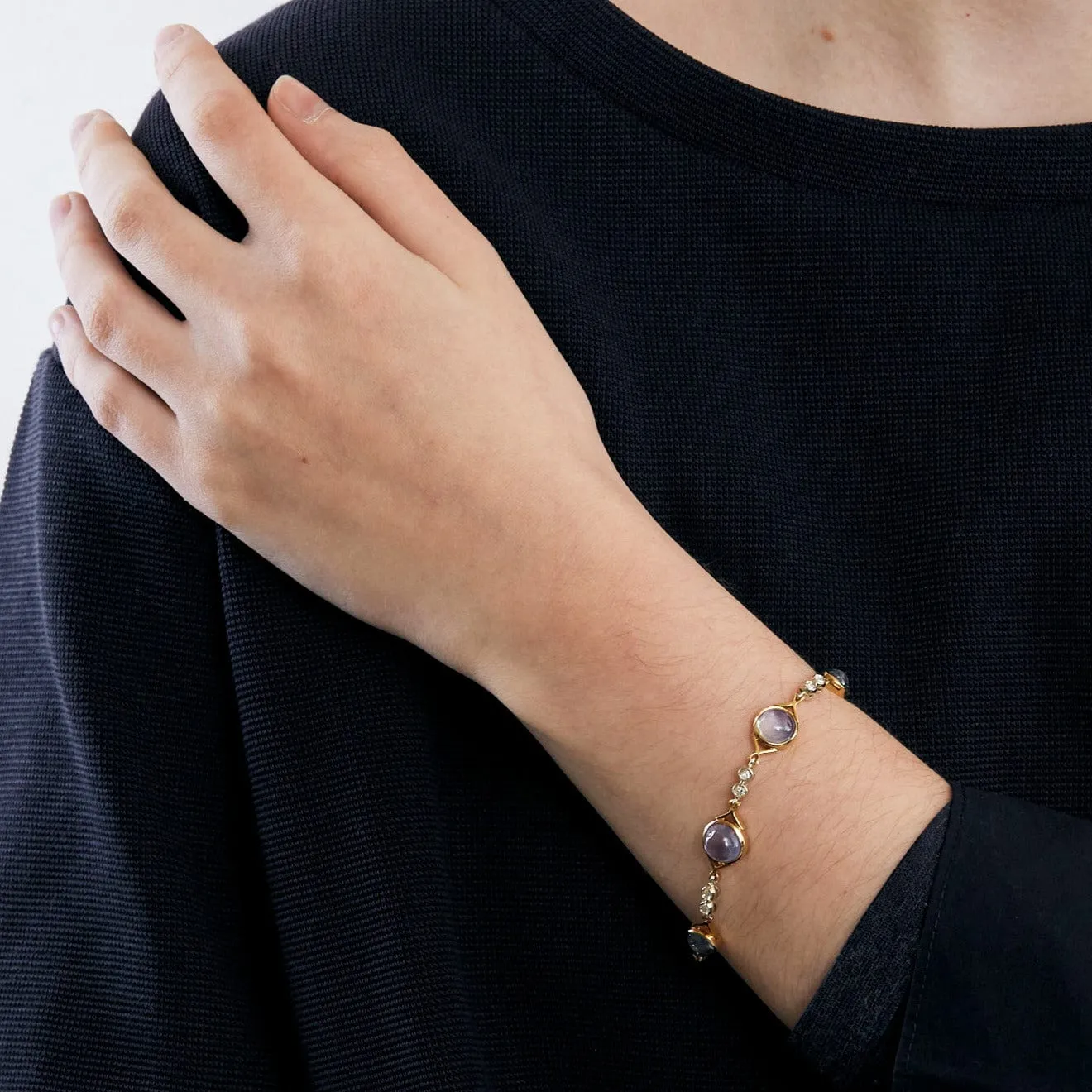 Bracelet or saphirs et diamants sold by 58 Facettes product image thumbnail 2