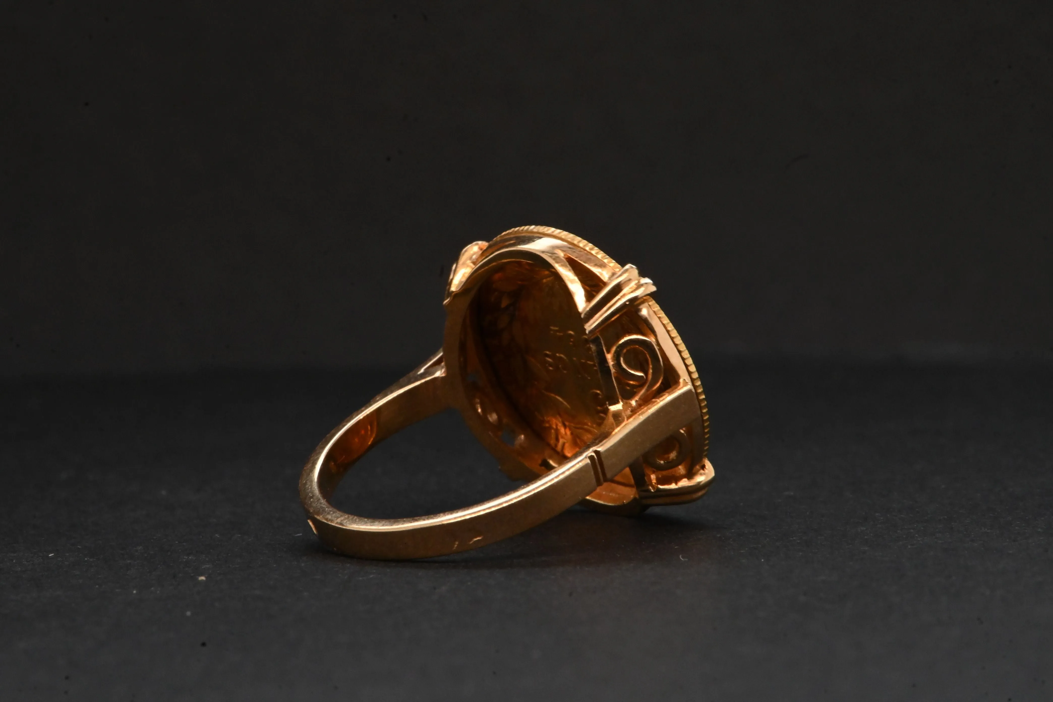 Bague Basée Sur Une Monnaie En Or Napoléon III sold by 58 Facettes product image thumbnail 4