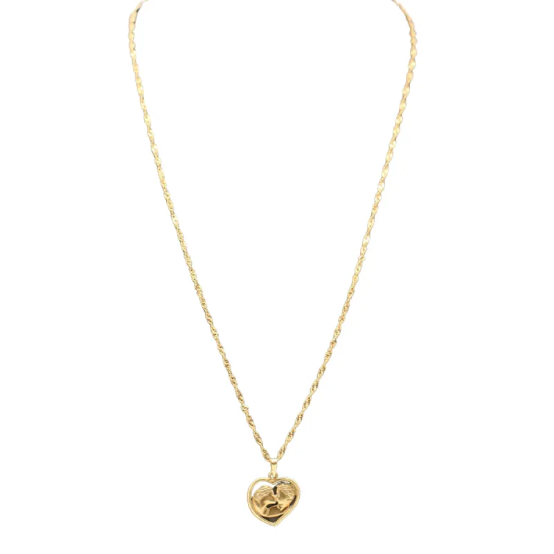 Chaîne Singapour avec pendentif en or 18 carats avec pendentif amour sold by 58 Facettes