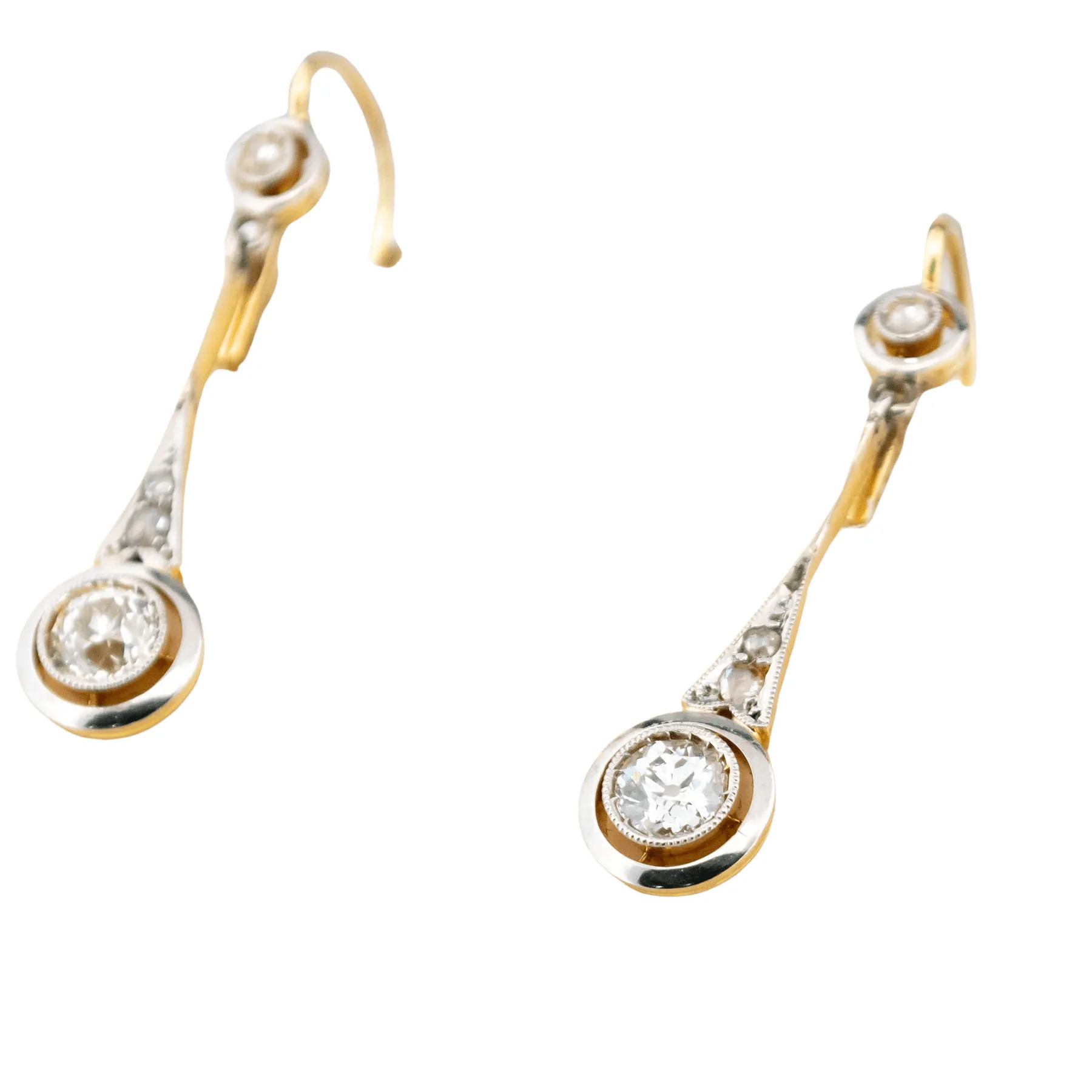 Boucles d'oreilles pendantes en diamant sold by 58 Facettes