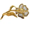 Broche Or Jaune - Forme Fleur - Diamants sold by 58 Facettes