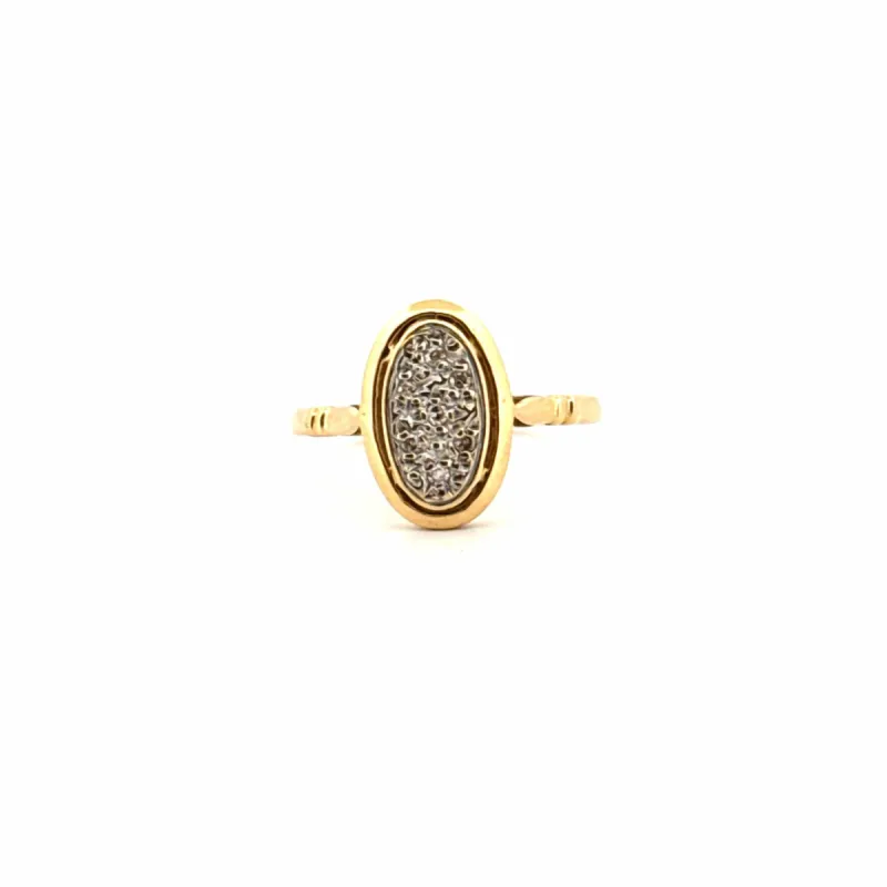 Bague Pavée or jaune sold by 58 Facettes