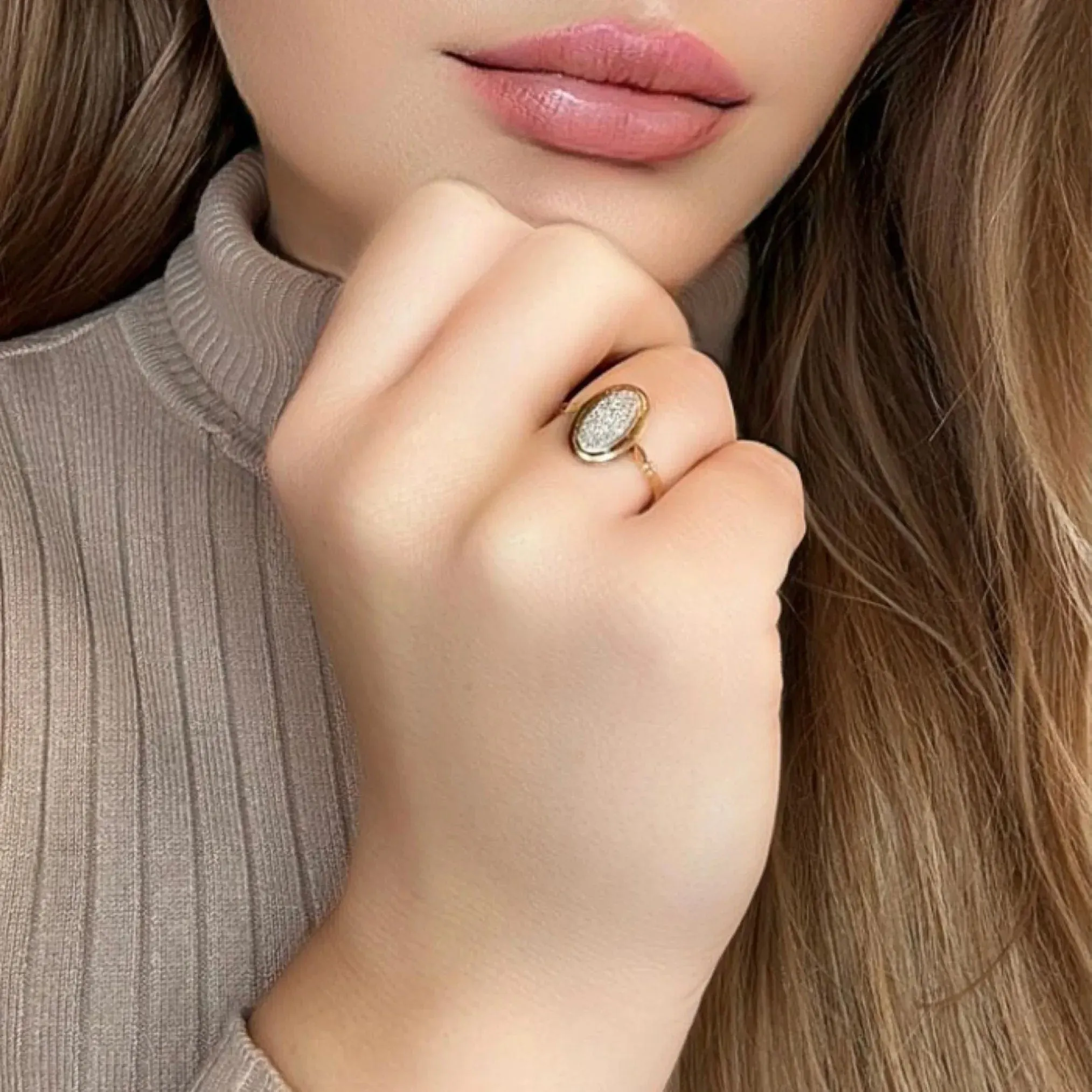 Bague Pavée or jaune sold by 58 Facettes product image thumbnail 2