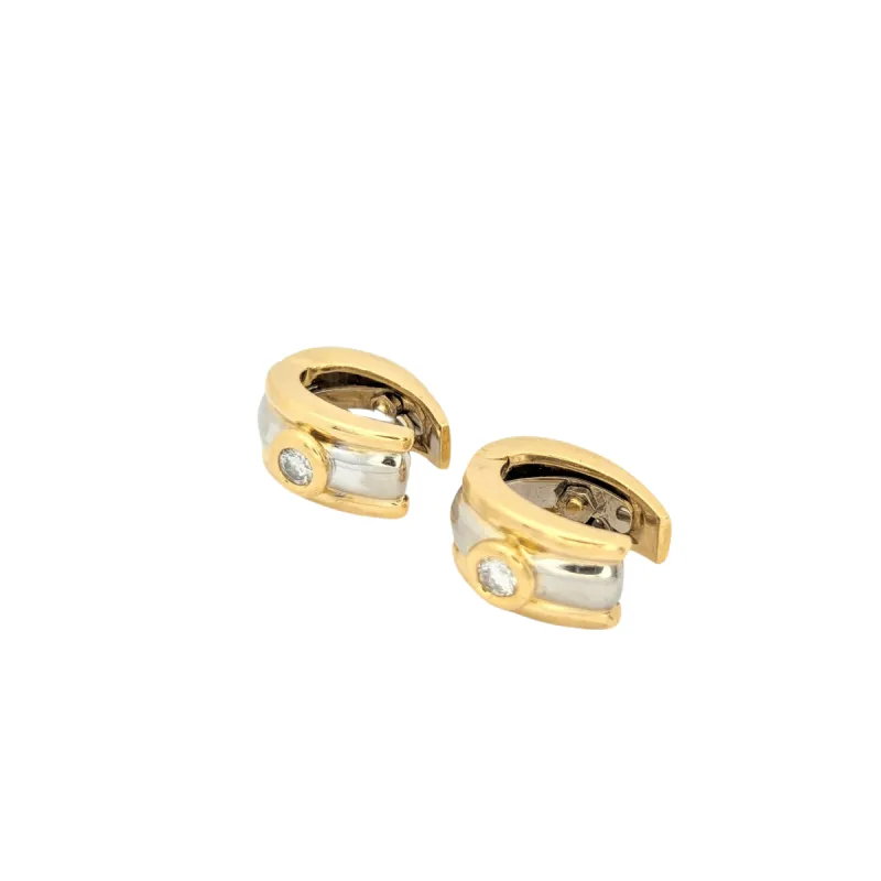 Boucles d'oreilles 2 ors et diamants sold by 58 Facettes