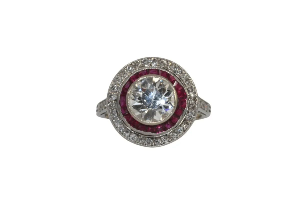 Bague Art-Déco diamants et Rubis sold by 58 Facettes