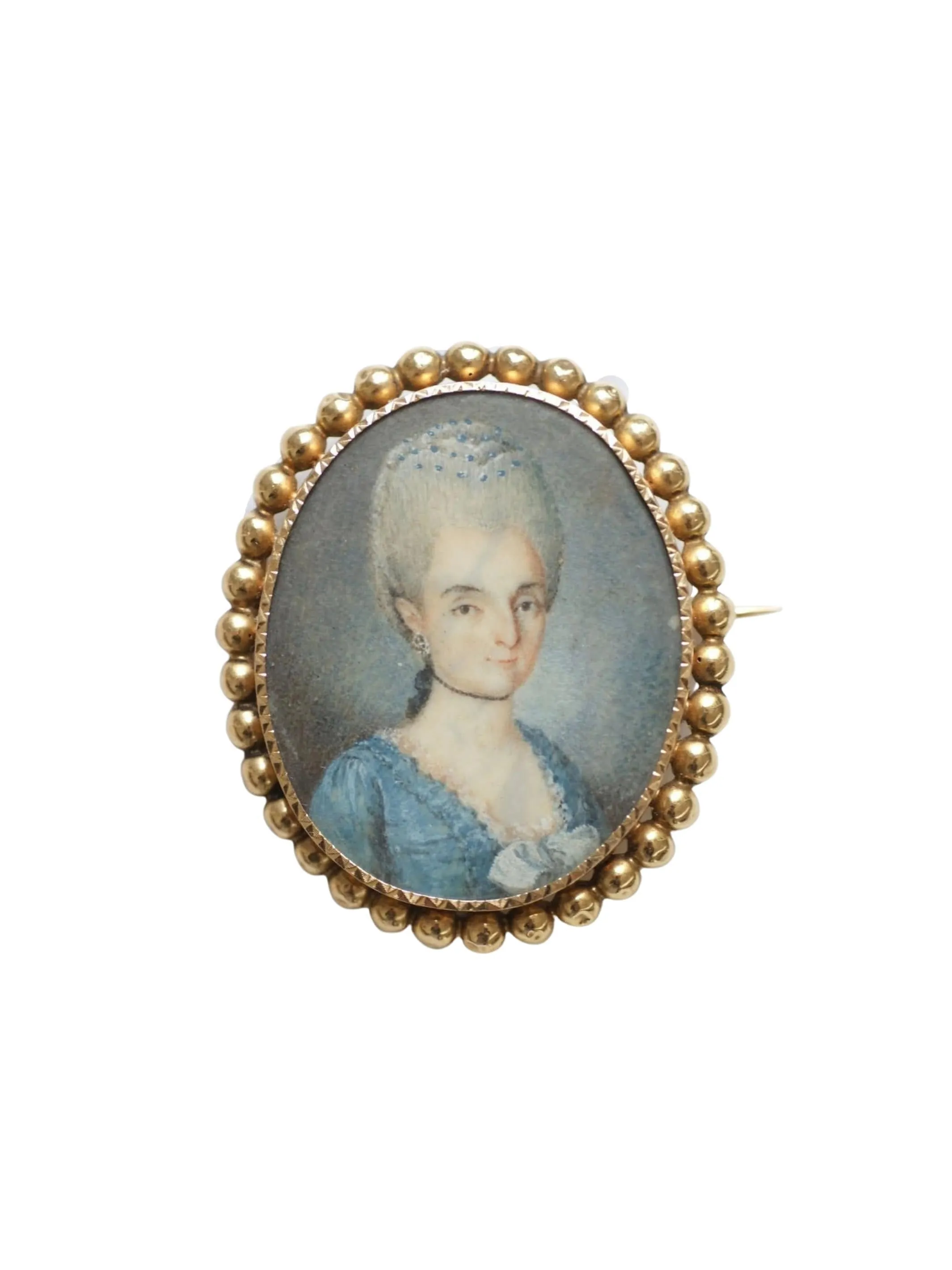 Broche ancienne en or et portrait miniature sold by 58 Facettes