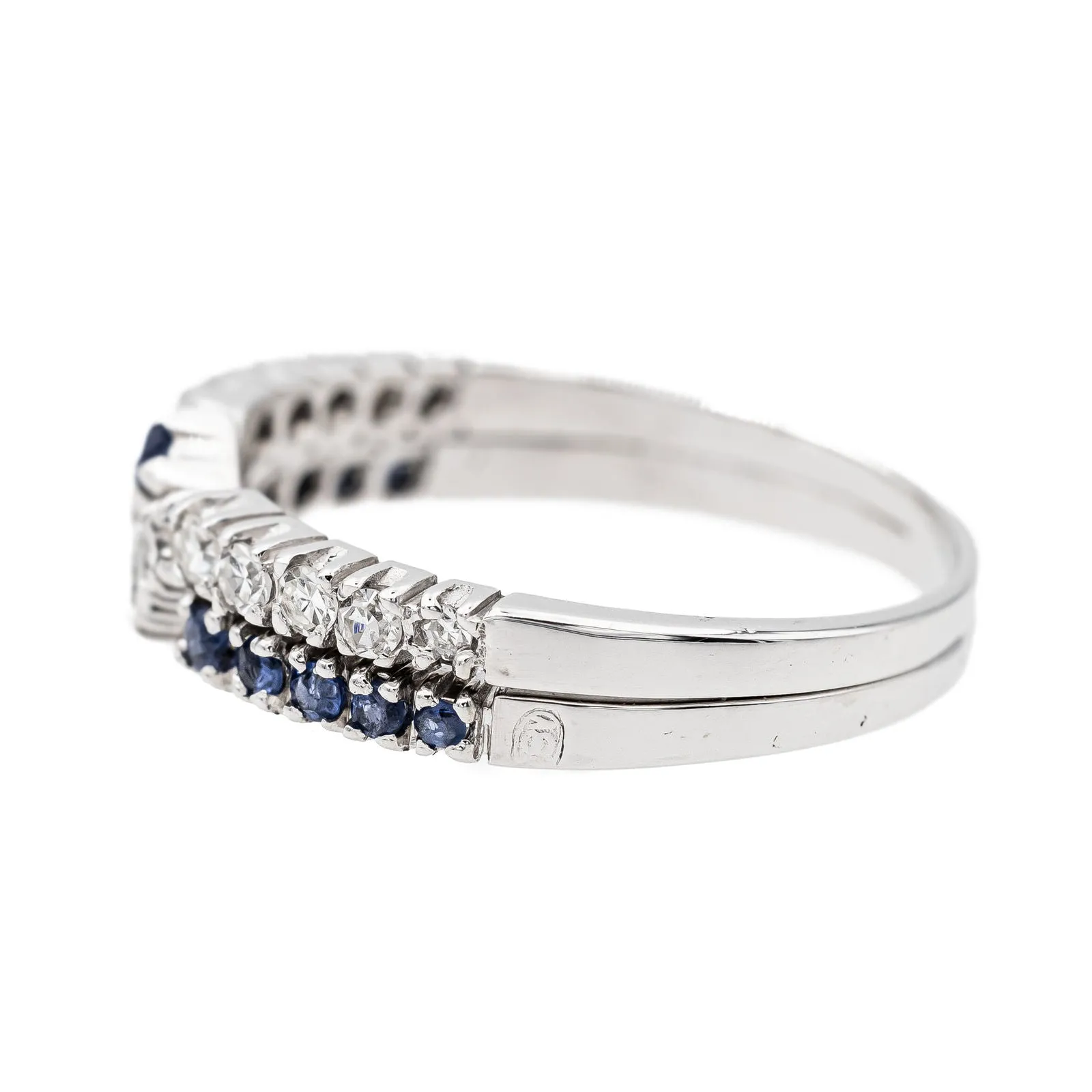 Bague Or blanc Saphir sold by 58 Facettes product image thumbnail 4