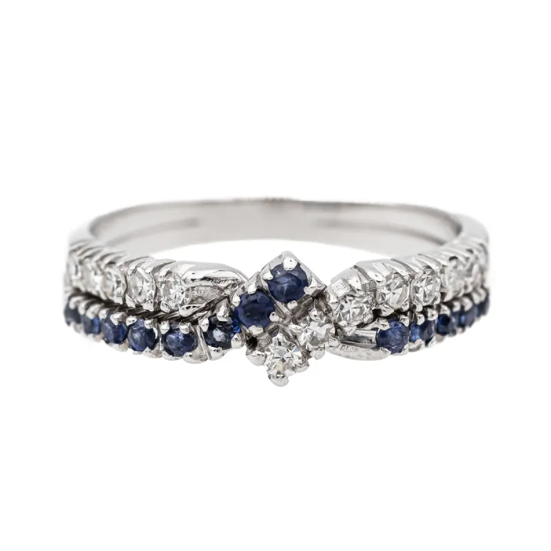 Bague Or blanc Saphir sold by 58 Facettes