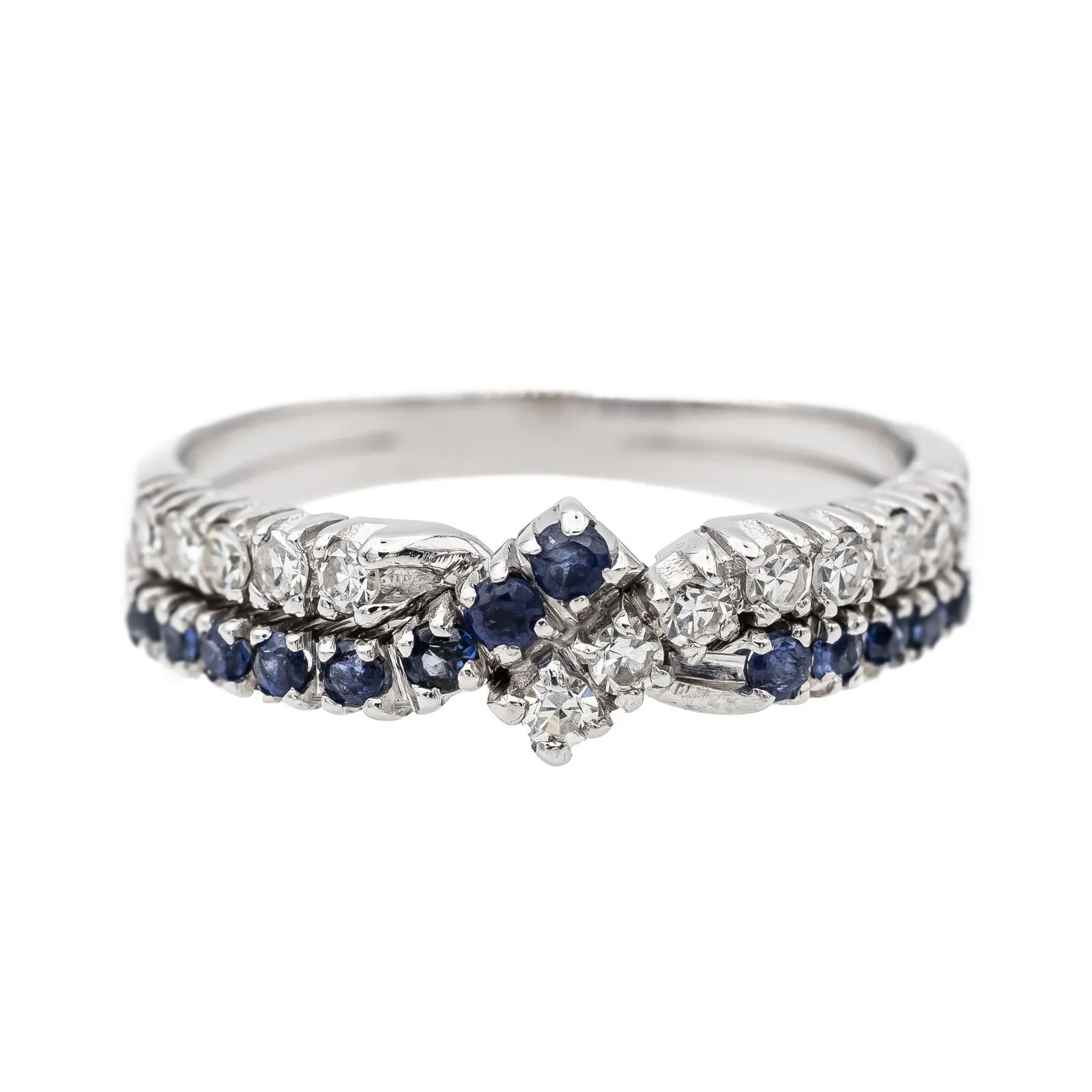 Bague Or blanc Saphir sold by 58 Facettes