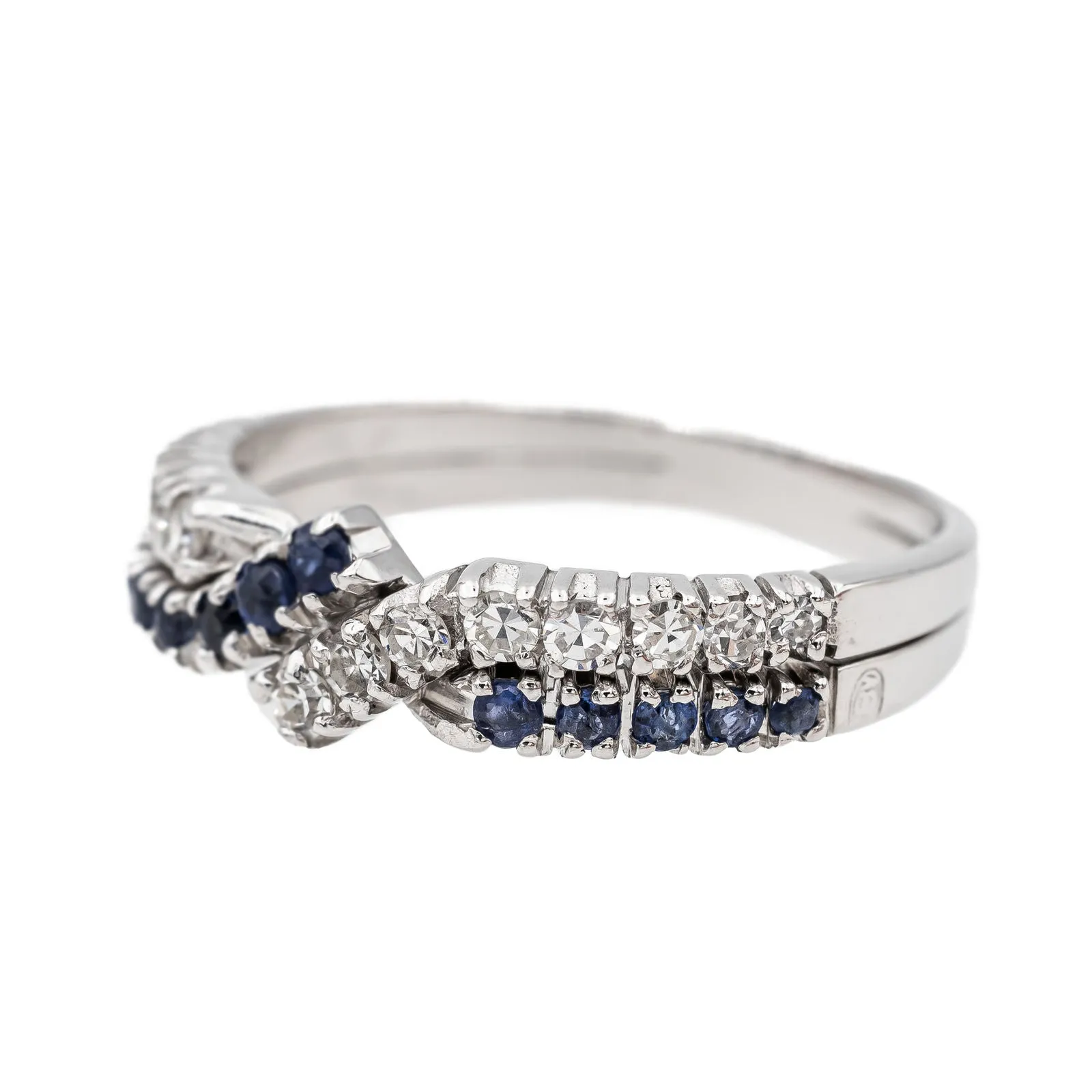 Bague Or blanc Saphir sold by 58 Facettes product image thumbnail 3