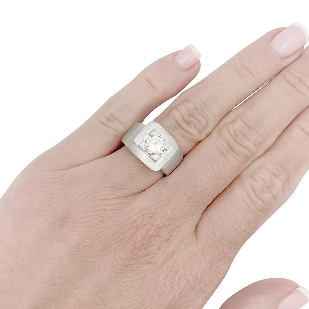 Bague moderniste en or blanc, diamant. sold by 58 Facettes product image thumbnail 5