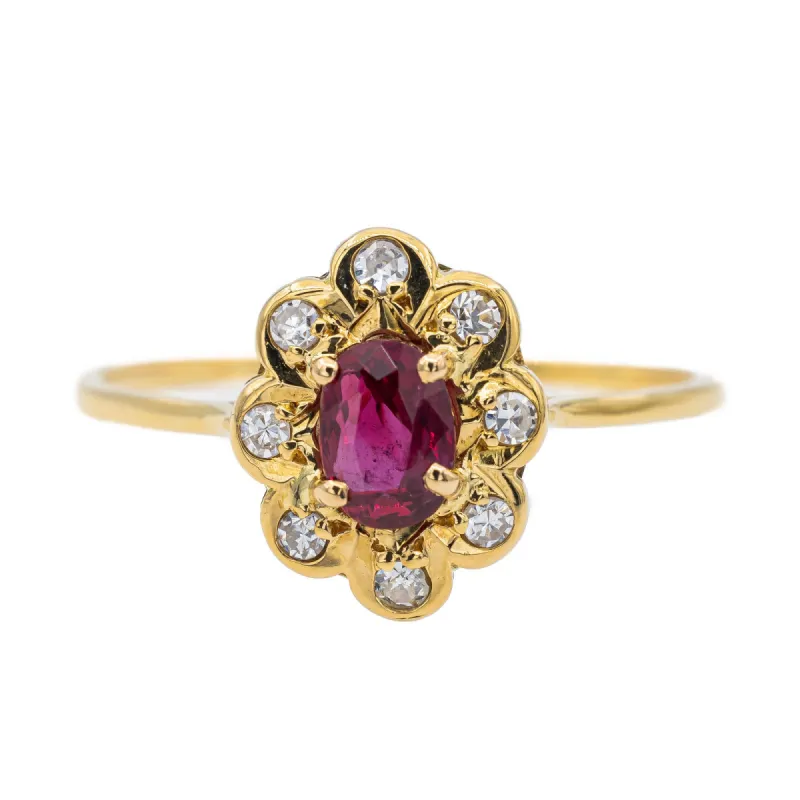 Bague Pompadour Or jaune Rubis sold by 58 Facettes