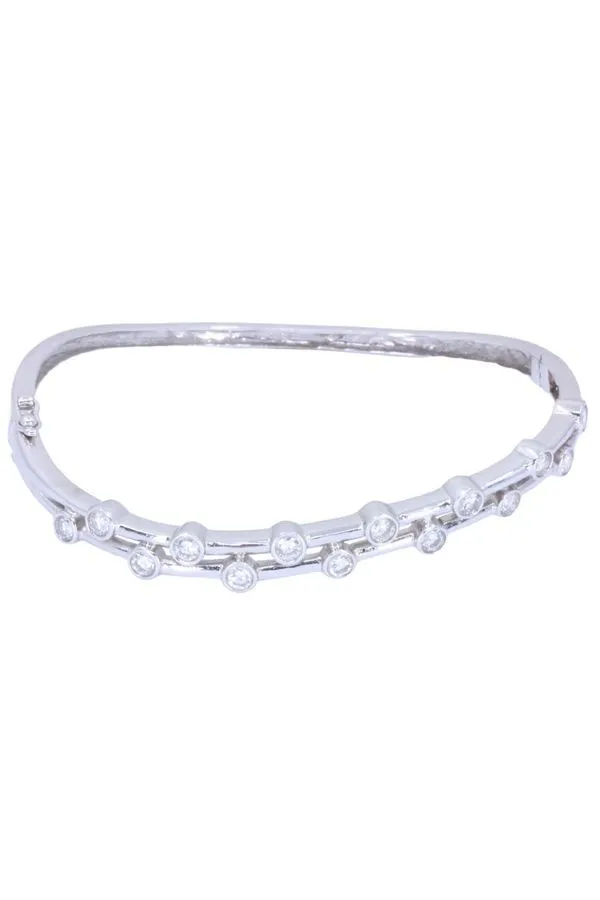 BRACELET JONC OUVRANT DIAMANTS sold by 58 Facettes