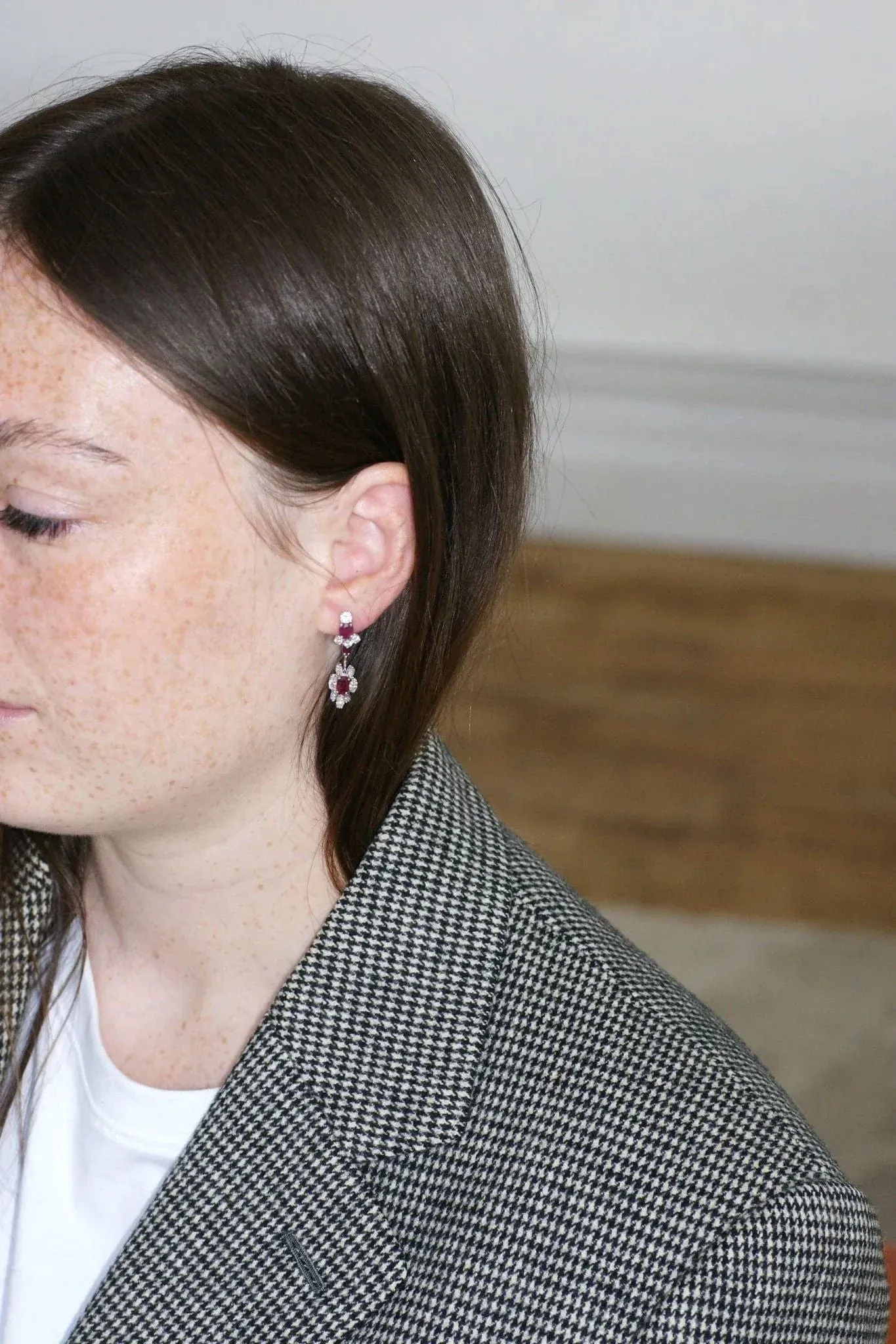 Longues Boucles d'Oreilles Rubis et Diamants sold by 58 Facettes product image thumbnail 5