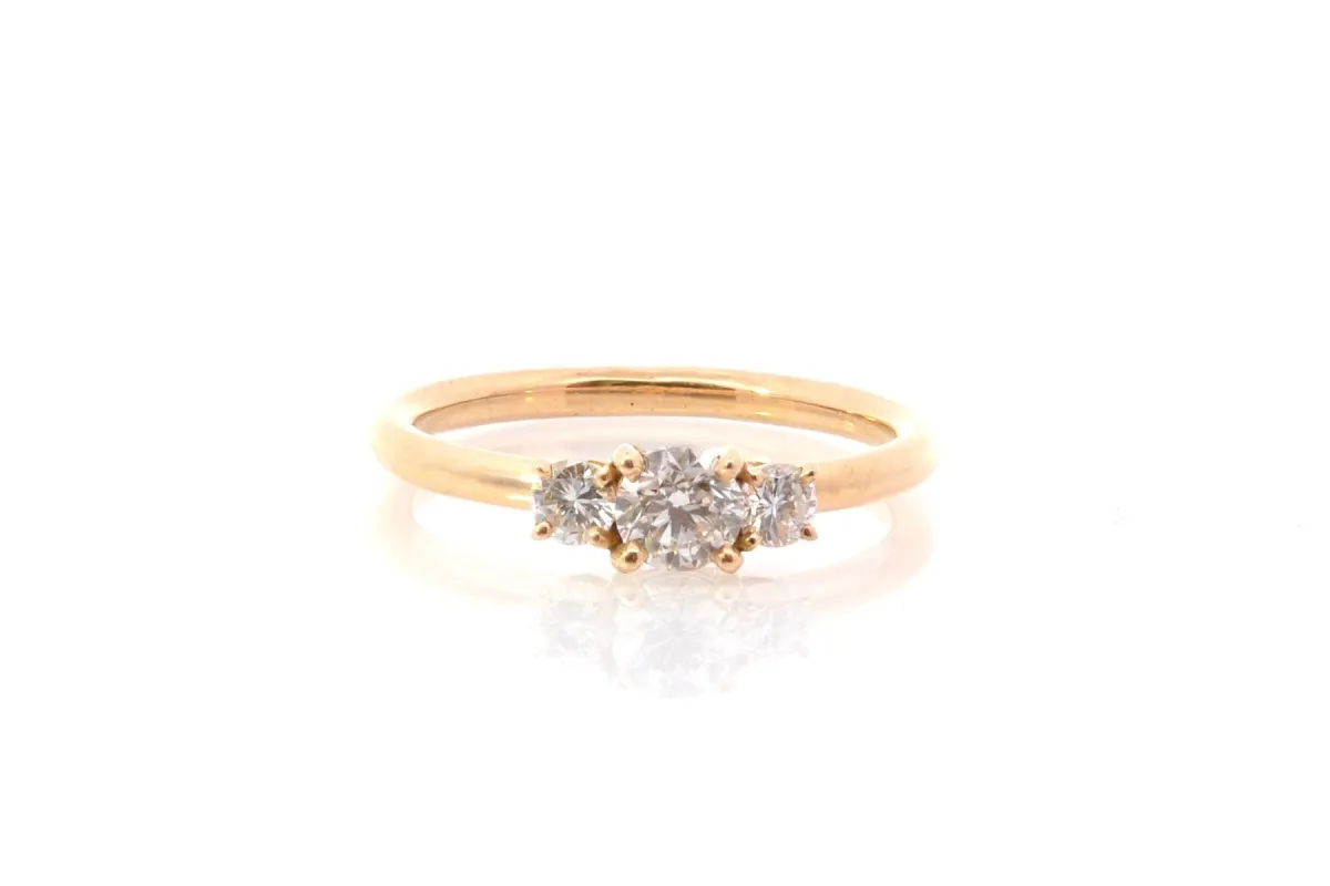 Bague diamants en or jaune sold by 58 Facettes