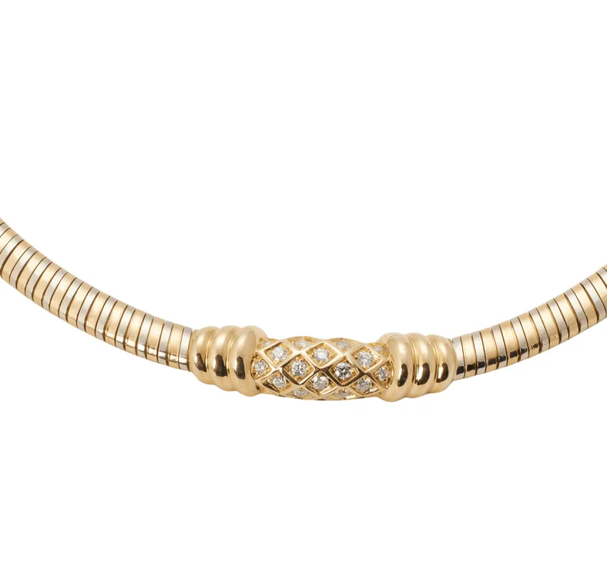 CARTIER - Collier Diamants Deux Ors sold by 58 Facettes