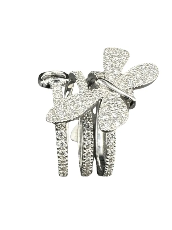GUCCI. Collection "Flora", bague en or blanc 18K et diamants sold by 58 Facettes