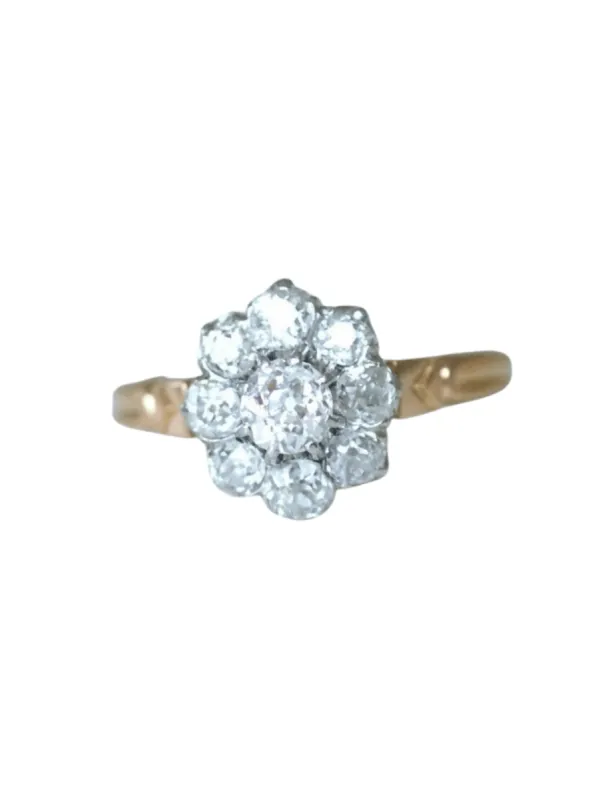Bague marguerite ancienne diamants sold by 58 Facettes