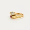 Bague Toi & Moi or jaune rubis et diamants sold by 58 Facettes