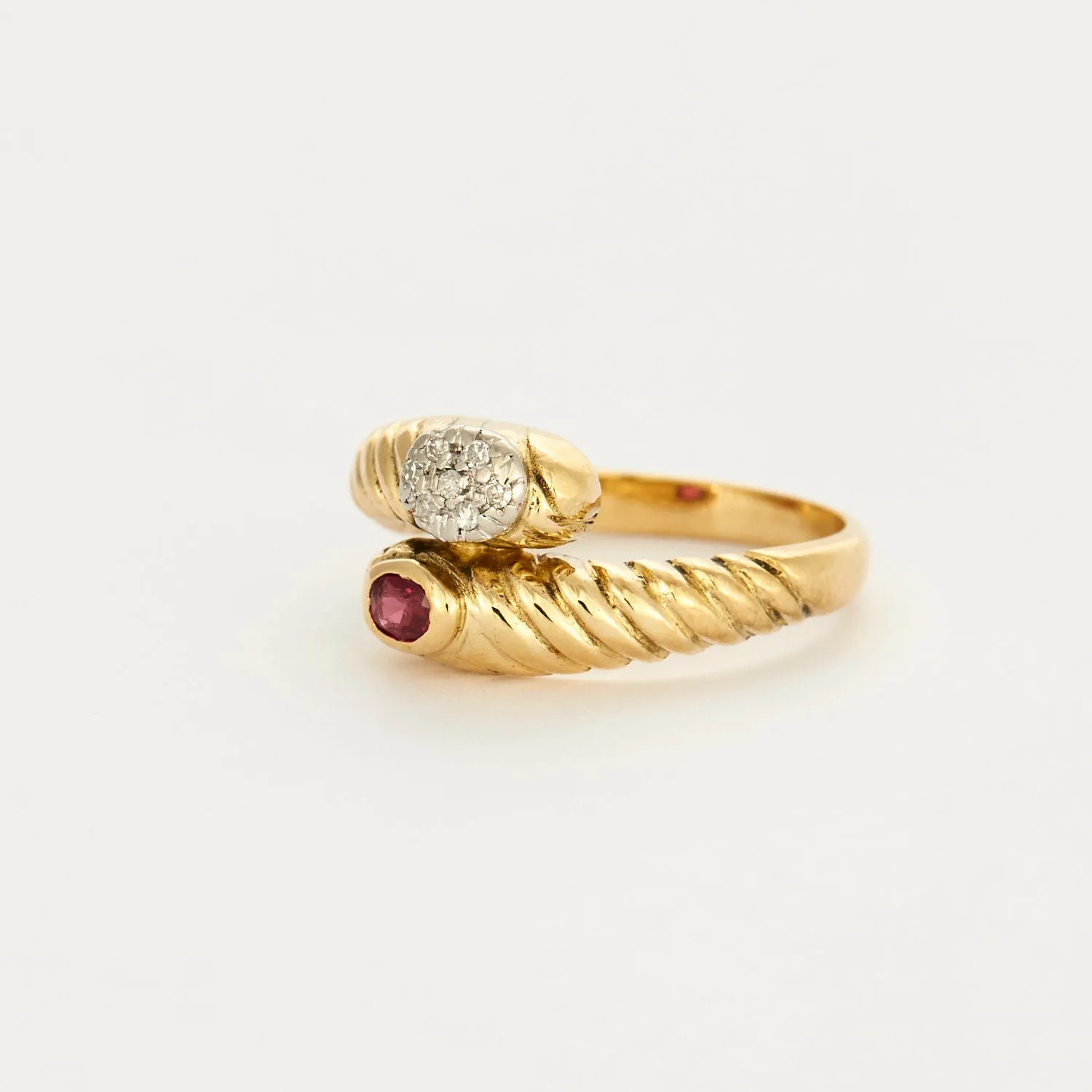 Bague Toi & Moi or jaune rubis et diamants sold by 58 Facettes product image thumbnail 3