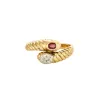Bague Toi & Moi or jaune rubis et diamants sold by 58 Facettes