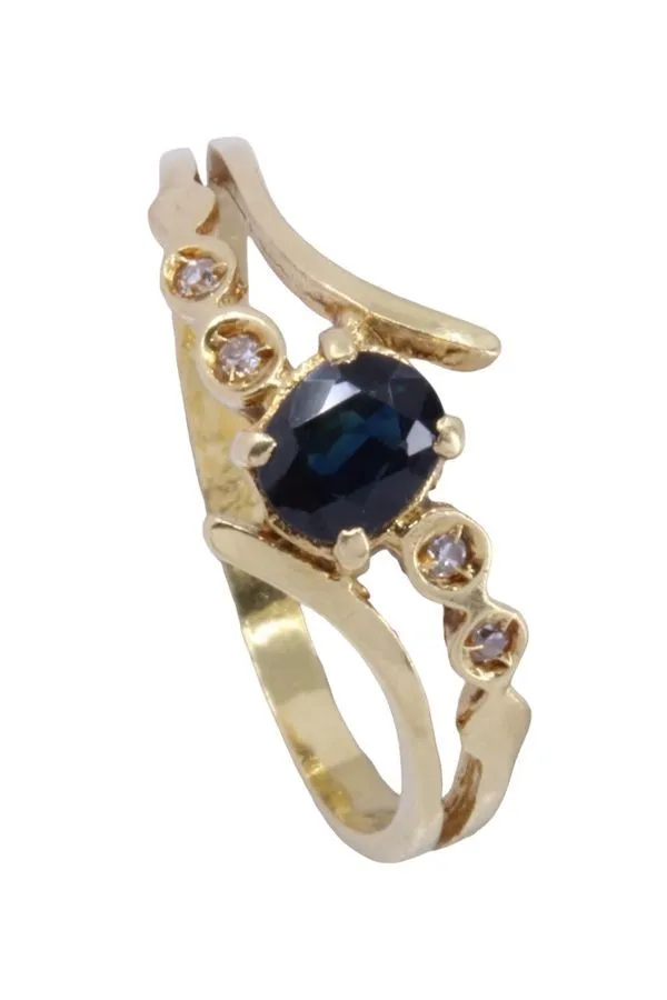 BAGUE MODERNE SAPHIR ET DIAMANTS sold by 58 Facettes product image thumbnail 5