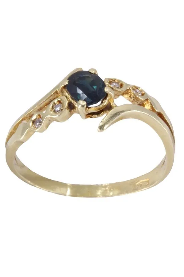 BAGUE MODERNE SAPHIR ET DIAMANTS sold by 58 Facettes product image thumbnail 3