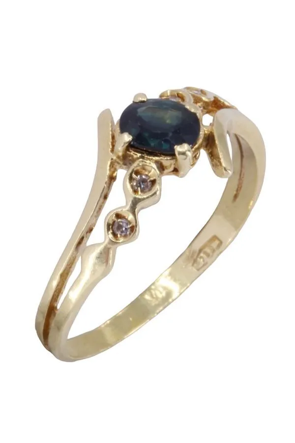 BAGUE MODERNE SAPHIR ET DIAMANTS sold by 58 Facettes product image thumbnail 4