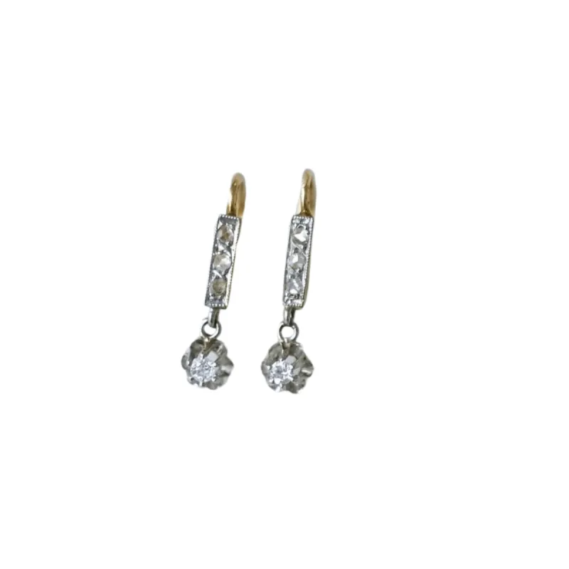 Dormeuses diamants pendantes sold by 58 Facettes
