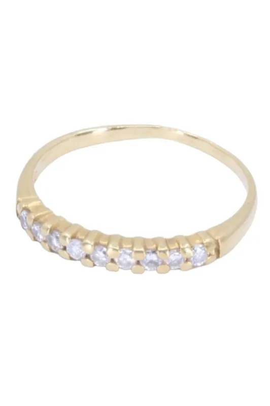 Demi alliance Or jaune Diamants sold by 58 Facettes