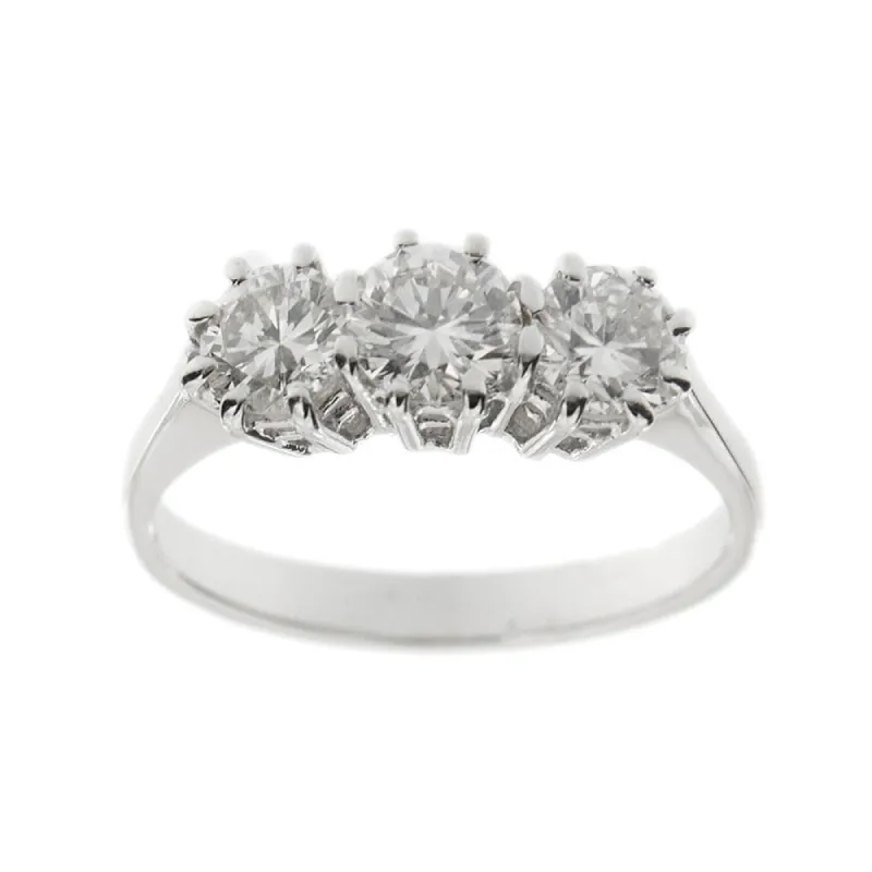 Bague Trilogy en or blanc 18 kt et diamants sold by 58 Facettes