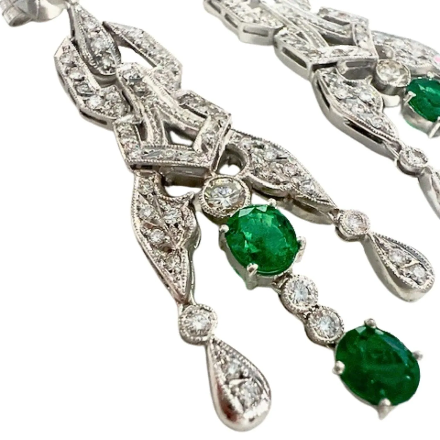 Boucles d'oreilles en platine et diamants sold by 58 Facettes product image thumbnail 4