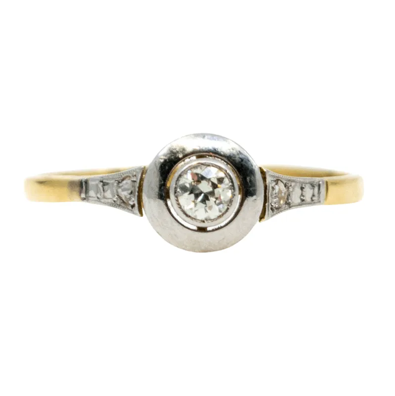Bague cible en platine et diamants sold by 58 Facettes