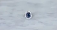 Bague Art Deco Saphir et diamants sold by 58 Facettes