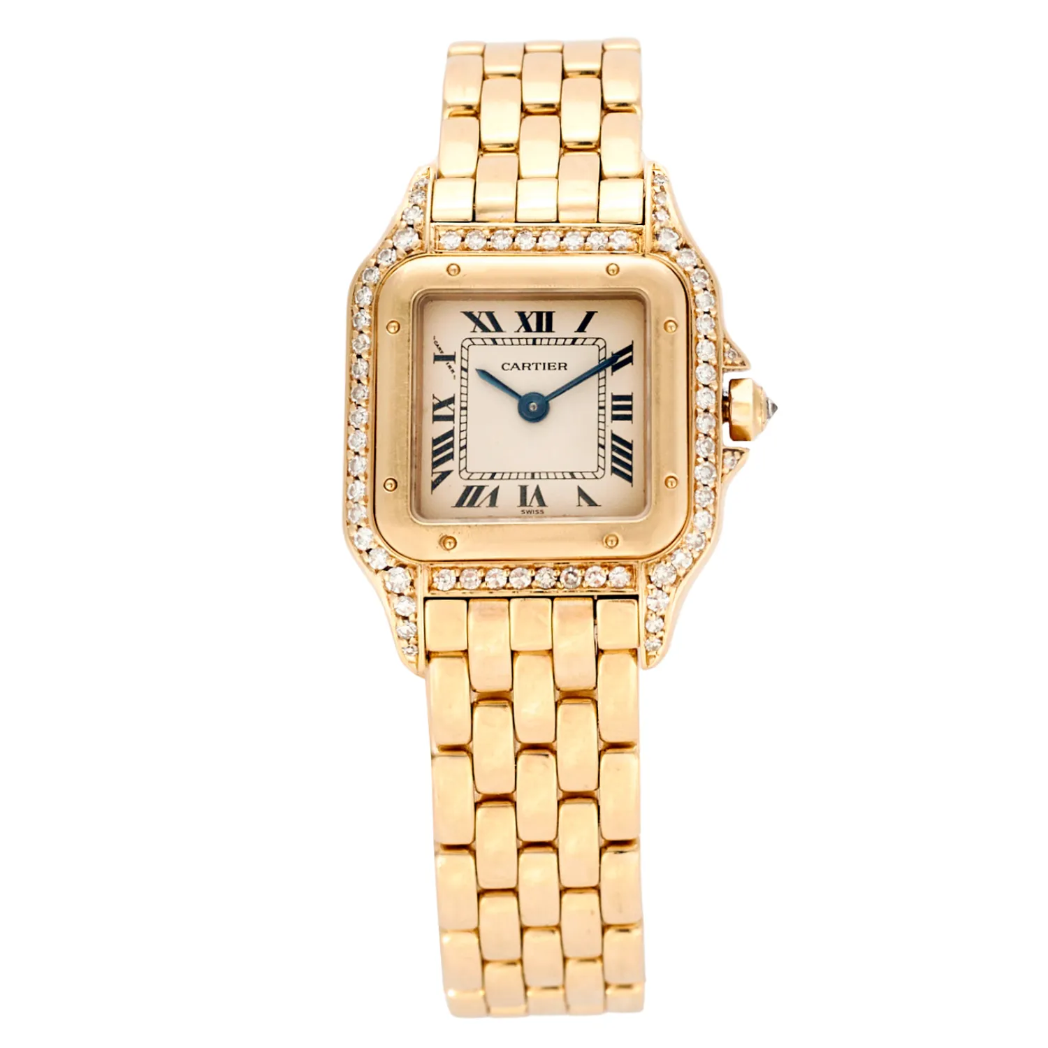 CARTIER - Montre panthère or jaune et diamants sold by 58 Facettes