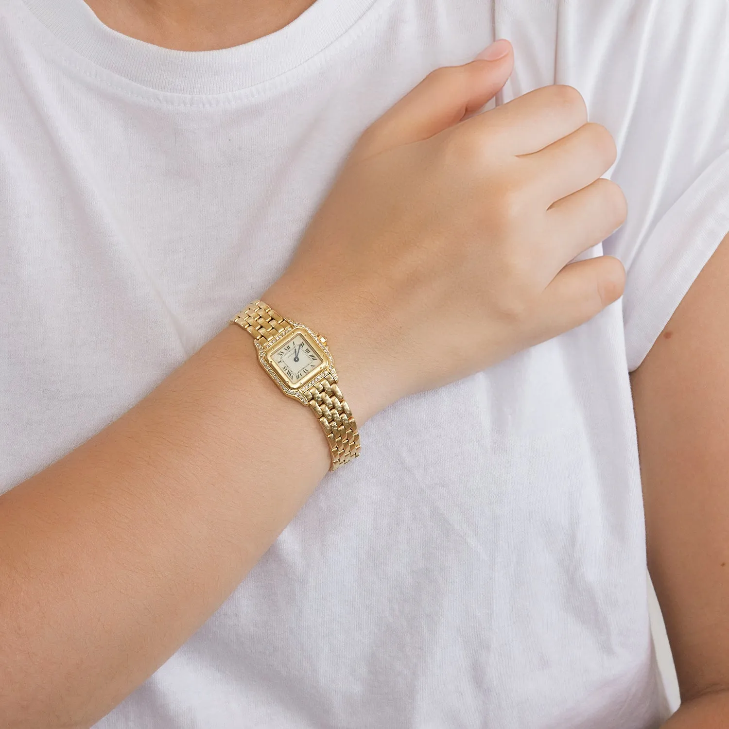 CARTIER - Montre panthère or jaune et diamants sold by 58 Facettes product image thumbnail 2