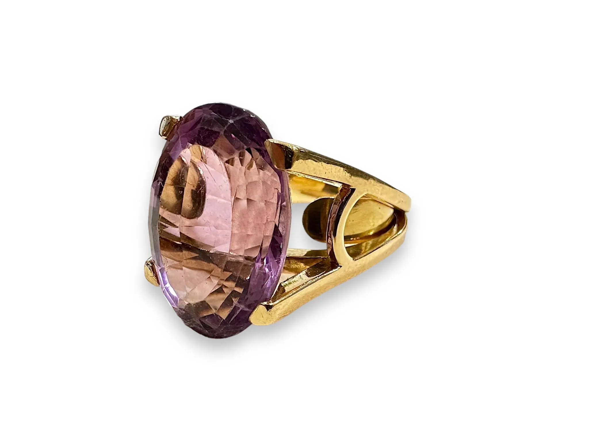 Bague en or jaune et améthyste sold by 58 Facettes product image thumbnail 3